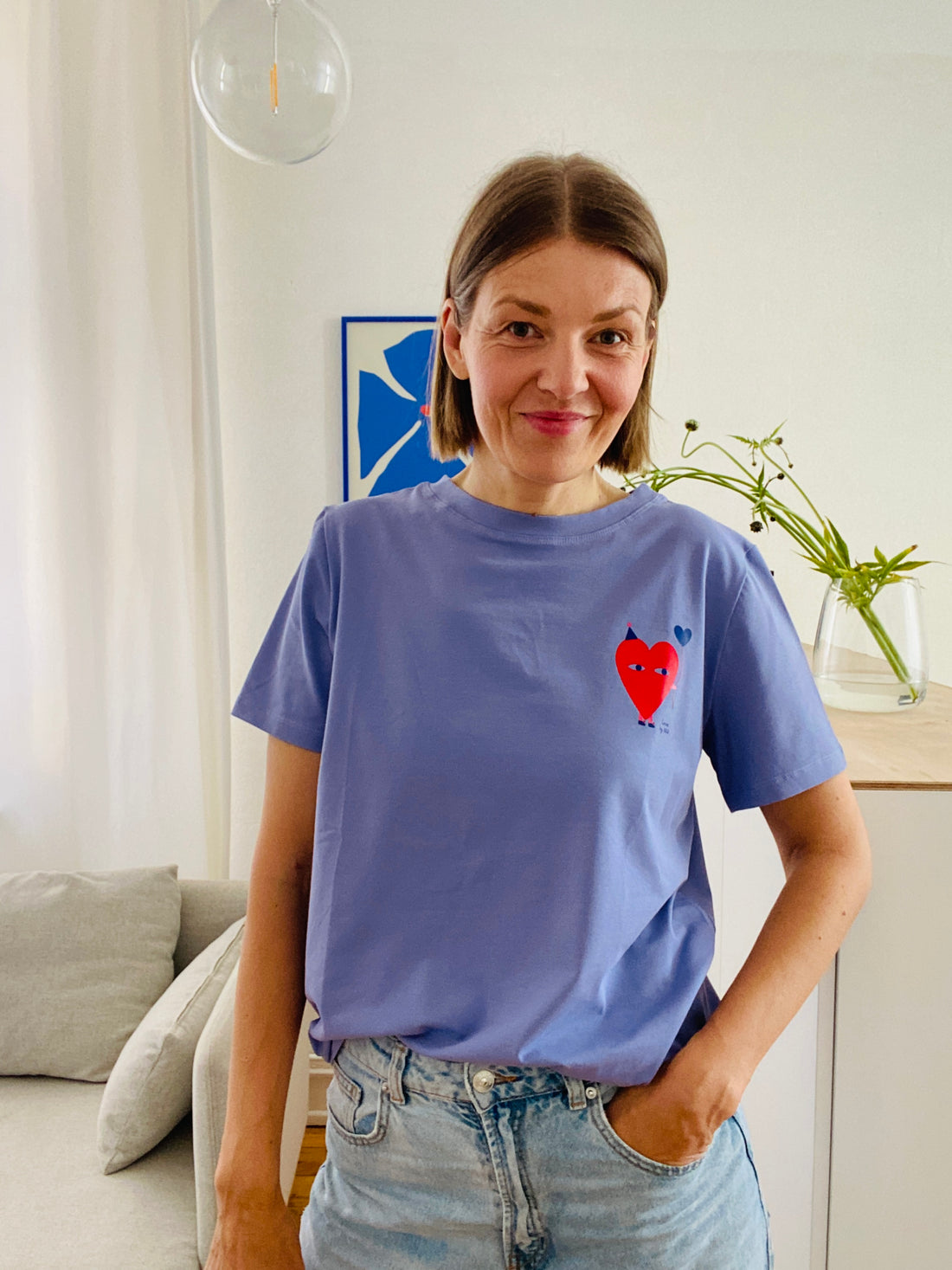 BLUE FLOWERS - ADULT T-SHIRT