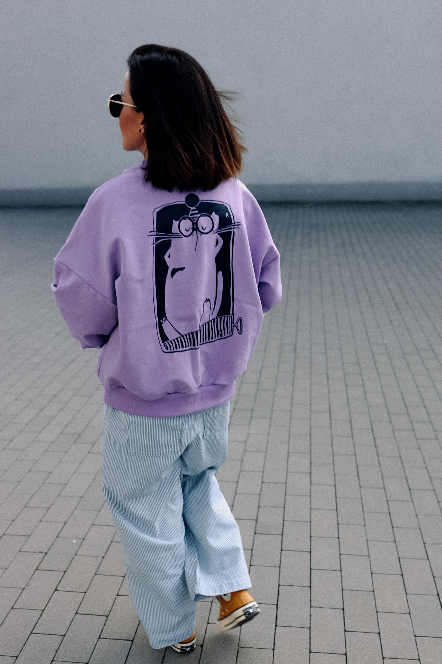 ICH MUSS GAR NIX - SWEATSHIRT LILA