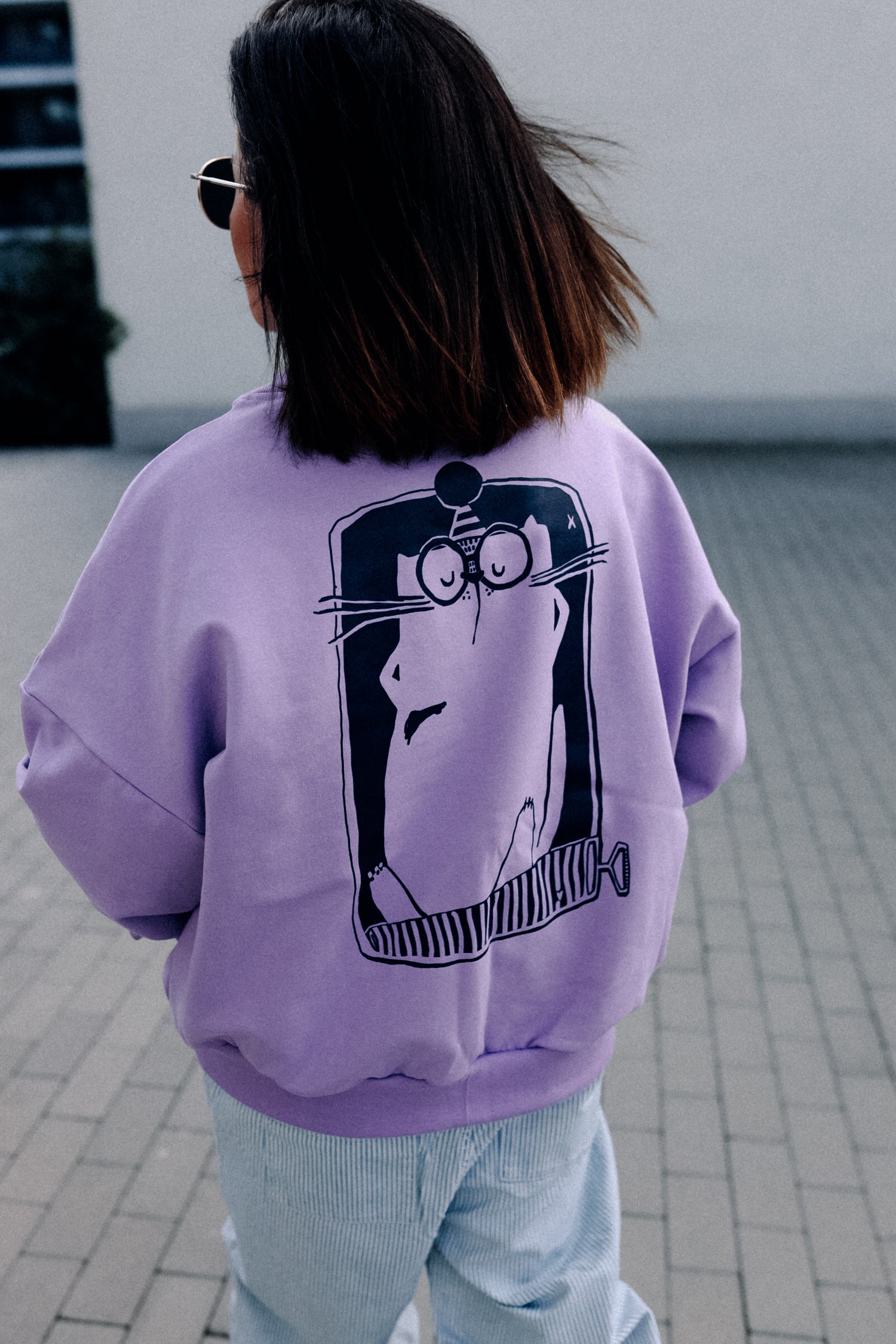 ICH MUSS GAR NIX - SWEATSHIRT LILA