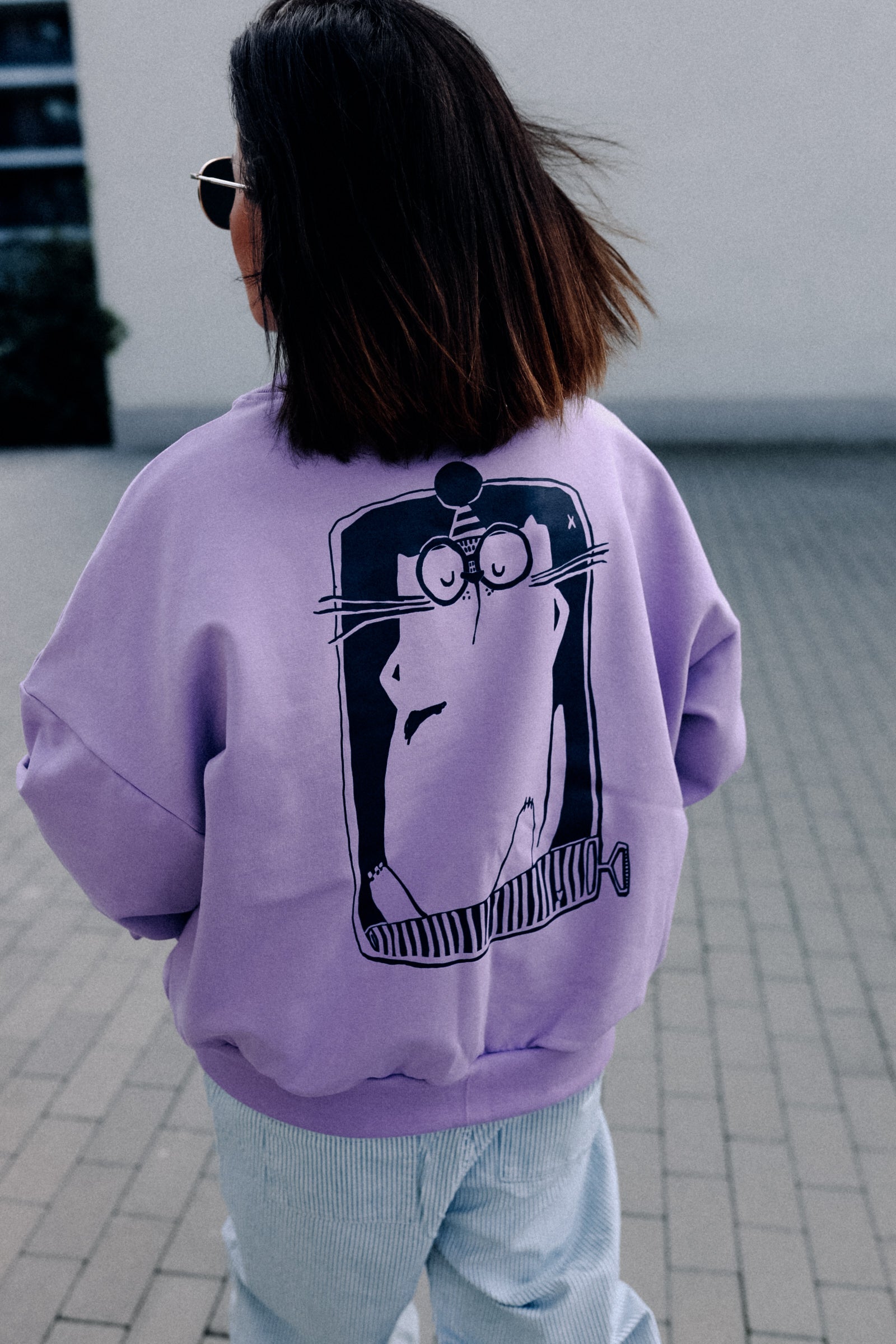 ICH MUSS GAR NIX - SWEATSHIRT LILA