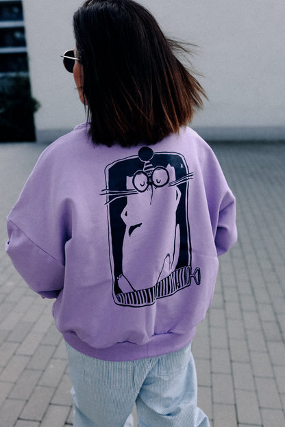 ICH MUSS GAR NIX - SWEATSHIRT LILA