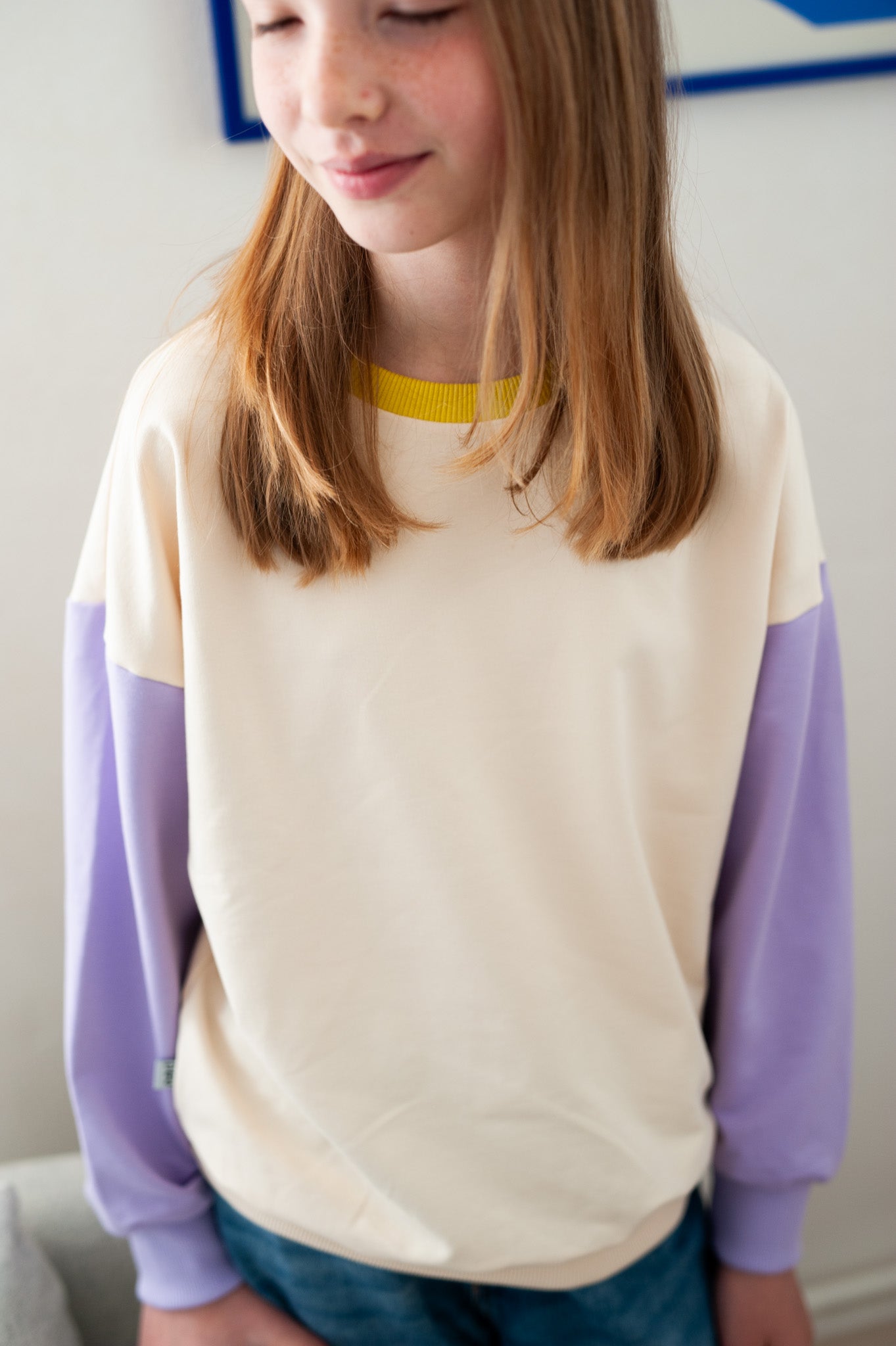 BISQUIT COLOR BLOCKING SWEATSHIRT (LIEFERZEIT. CA 14 TAGE)