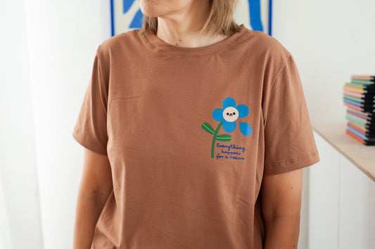 BLUME AUF ZIMT -  ERWACHSENEN T-SHIRT (LIEFERUNG MAX. 14 TAGE)