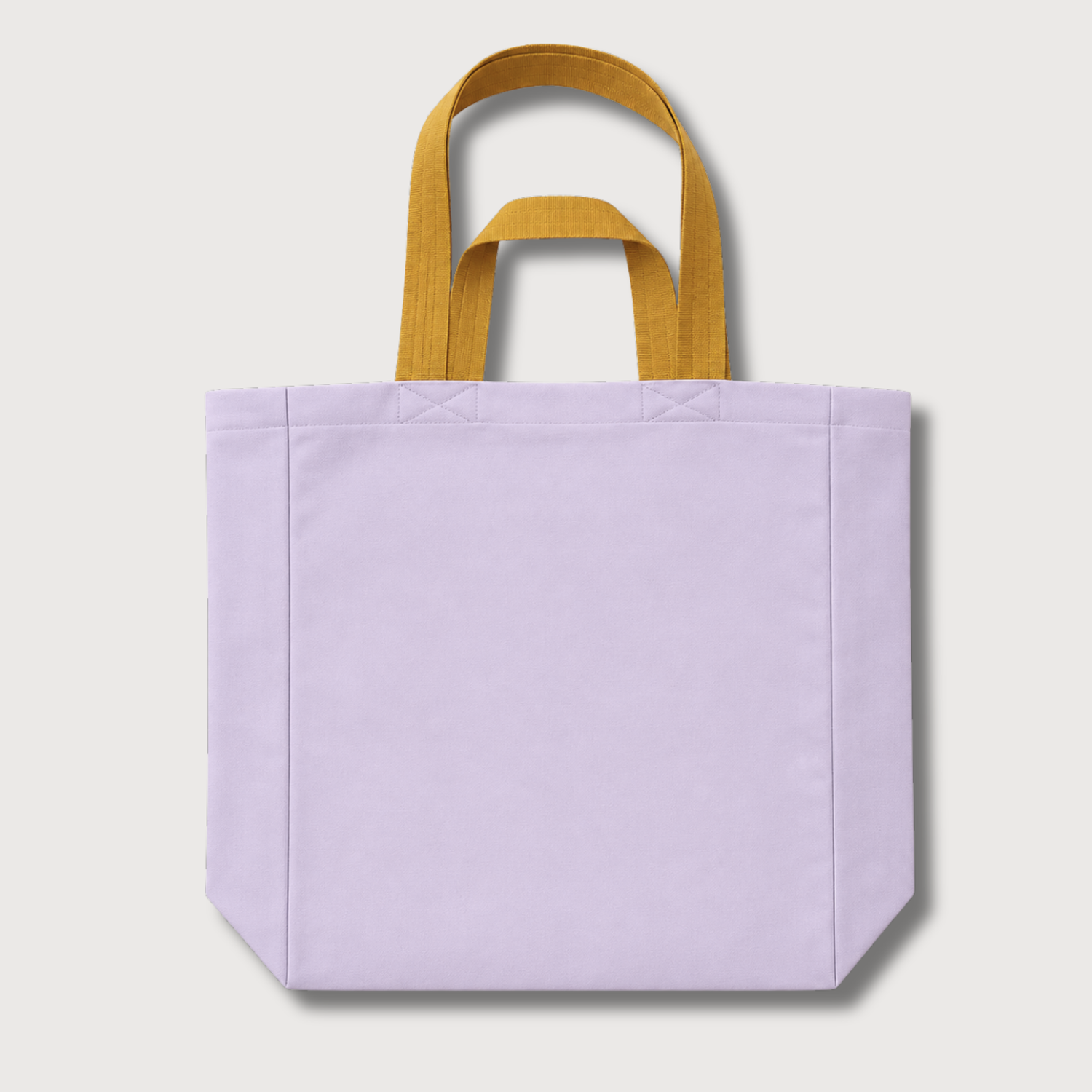 Shopper - Nylongriffe - Flieder + Senf