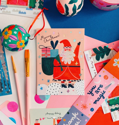 DER WEIHNACHTSMANN - KARTE + UMSCHLAG