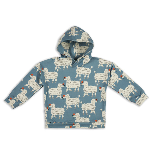 PUDEL AUF BLAU HOODIE