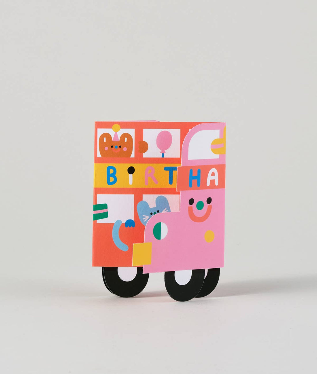 Ausklappbare Kindergeburtstagskarte „Birthday Bus“