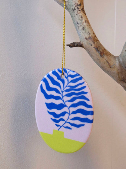 KERAMIK ANHÄNGER - OVAL - BLOOM