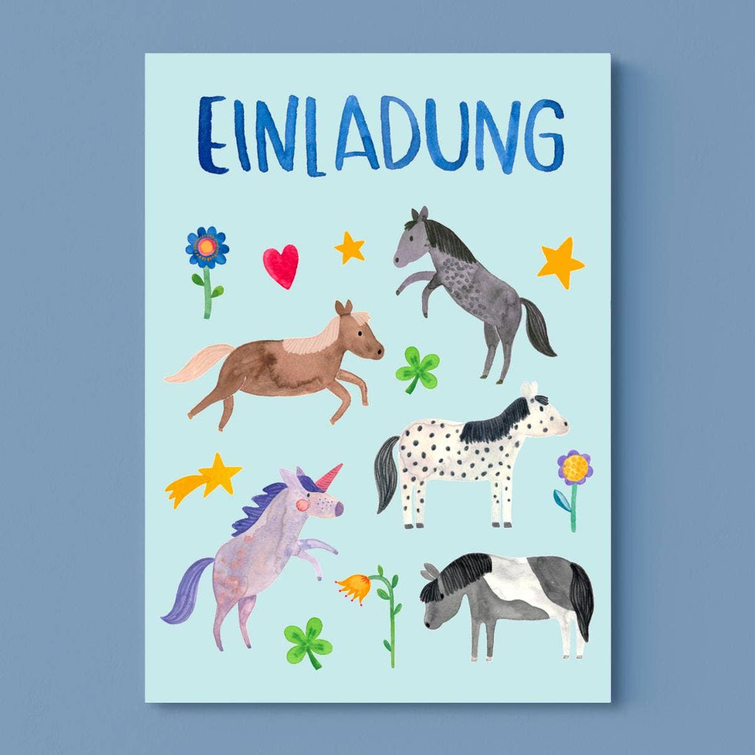 KARTE - EINLADUNG PFERDE