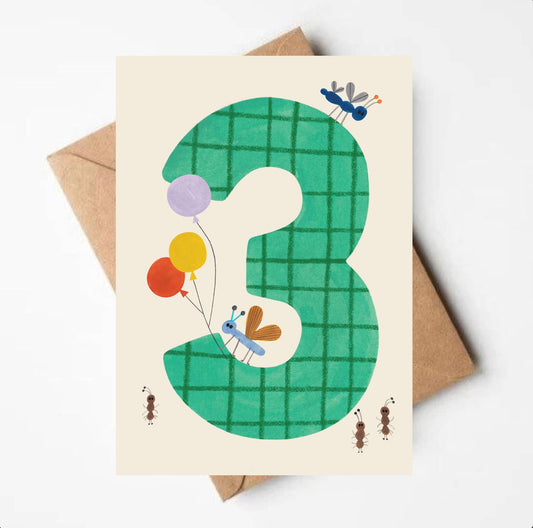 BIRTHDAY KARTE - DREI