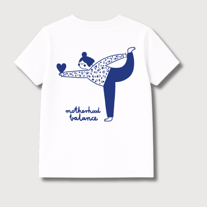 PRE ORDER - BIG MOTHERHOOD BALANCE AUF WEIß - ERWACHSENEN T-SHIRT