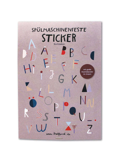 Spülmaschinenfeste Sticker "ABC"