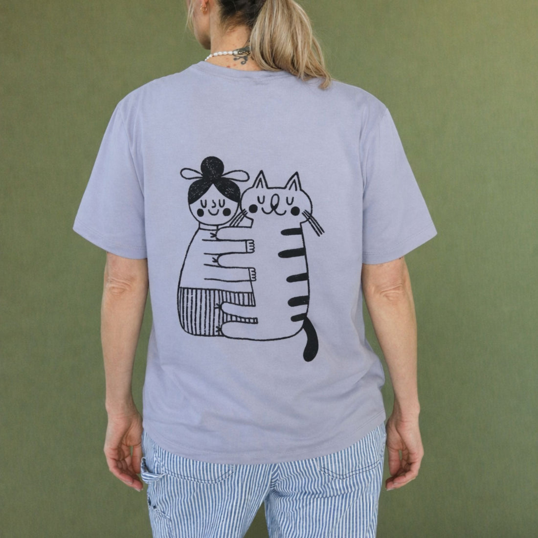 CAT LOVER - BOXY T-SHIRT - LILAGRAU
