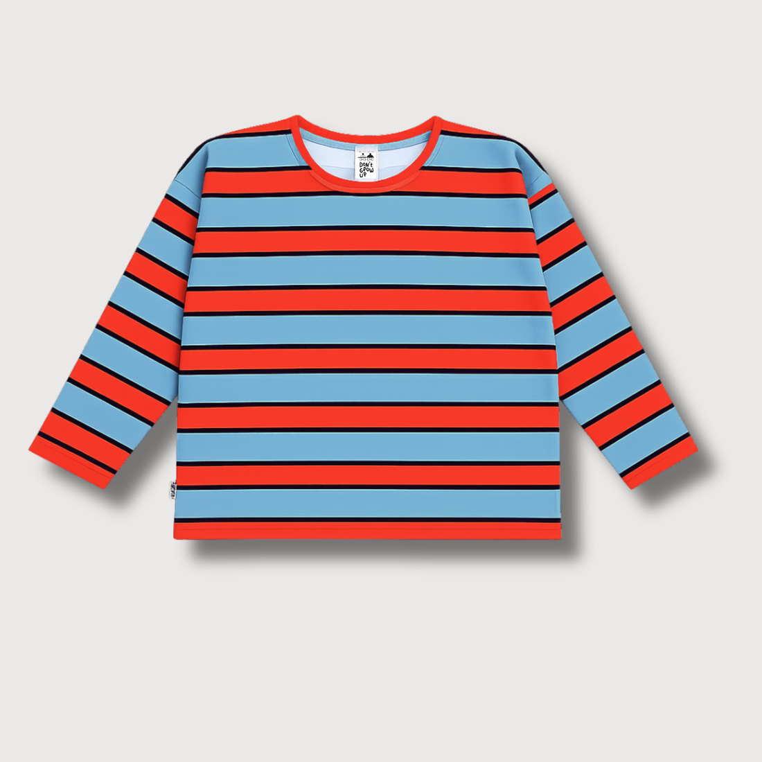CHERRY CLUB STRIPES- KINDER OVERSIZED LONGSLEEVE