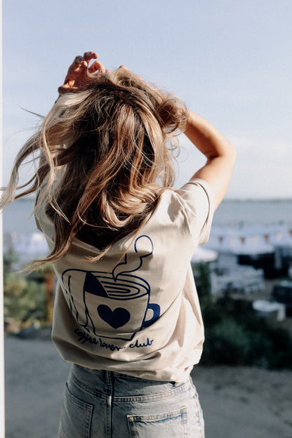 BIG COFFEE LOVER AUF CREME -  ERWACHSENEN T-SHIRT (ANFERTIGUNG CA. 14 TAGE)