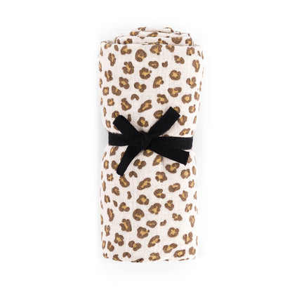 HALSTUCH - MINI LEOPARD GREIGE  110x110