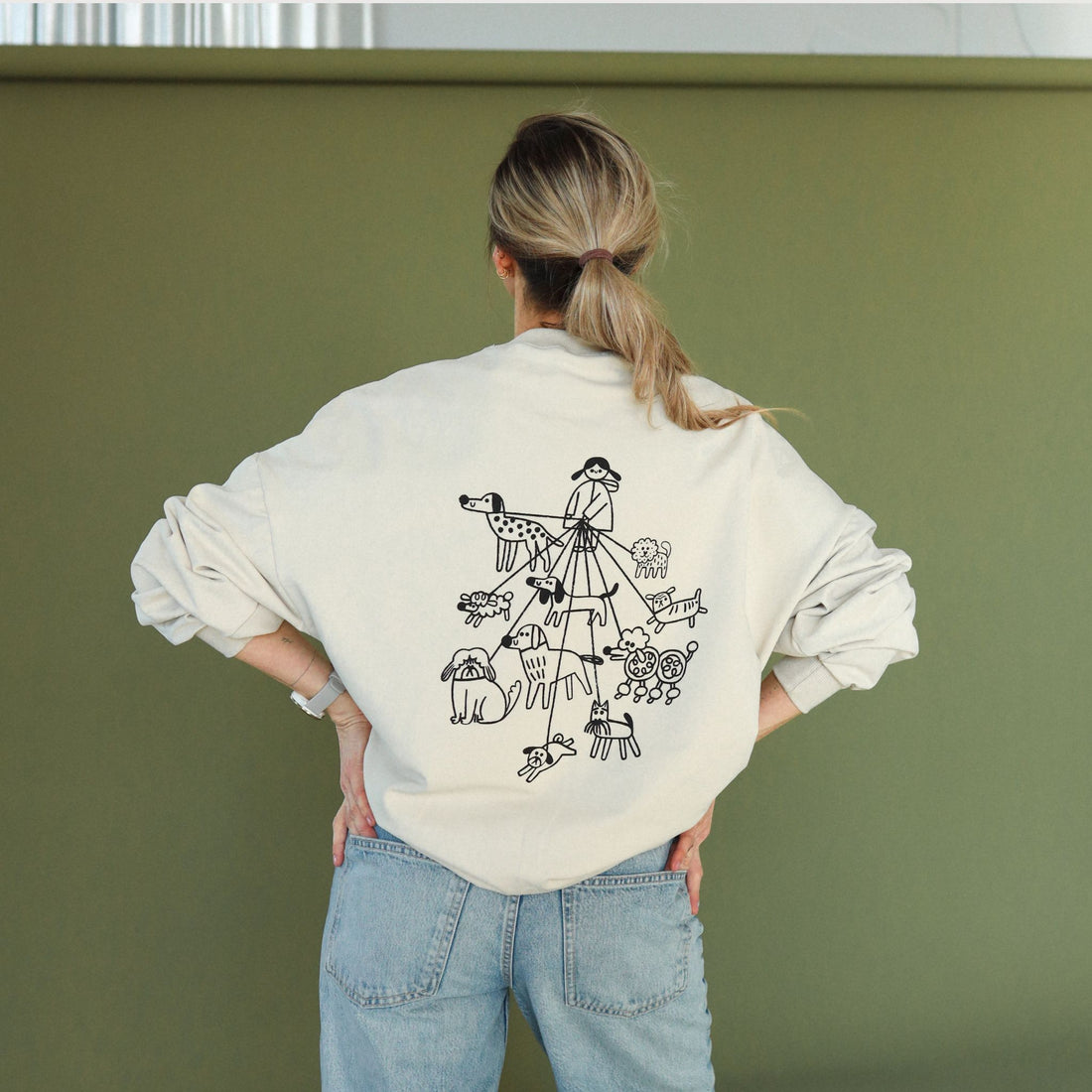 DOG LOVER - SWEATSHIRT - CREME