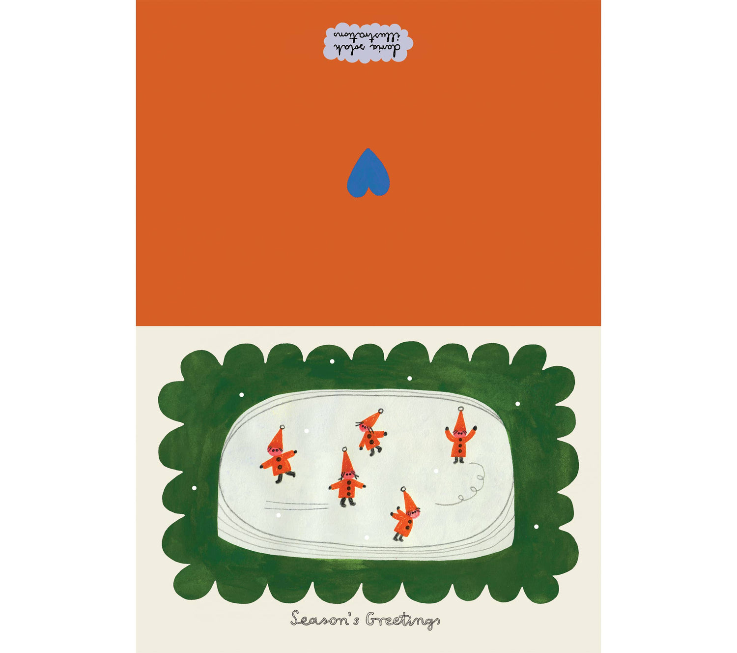 WEIHNACHTSWICHTEL NUMMER 5 - KARTE + UMSCHLAG