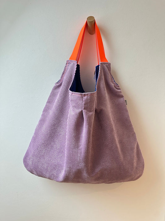 SHOPPER - CORD FLIEDER + NEON ORANGE