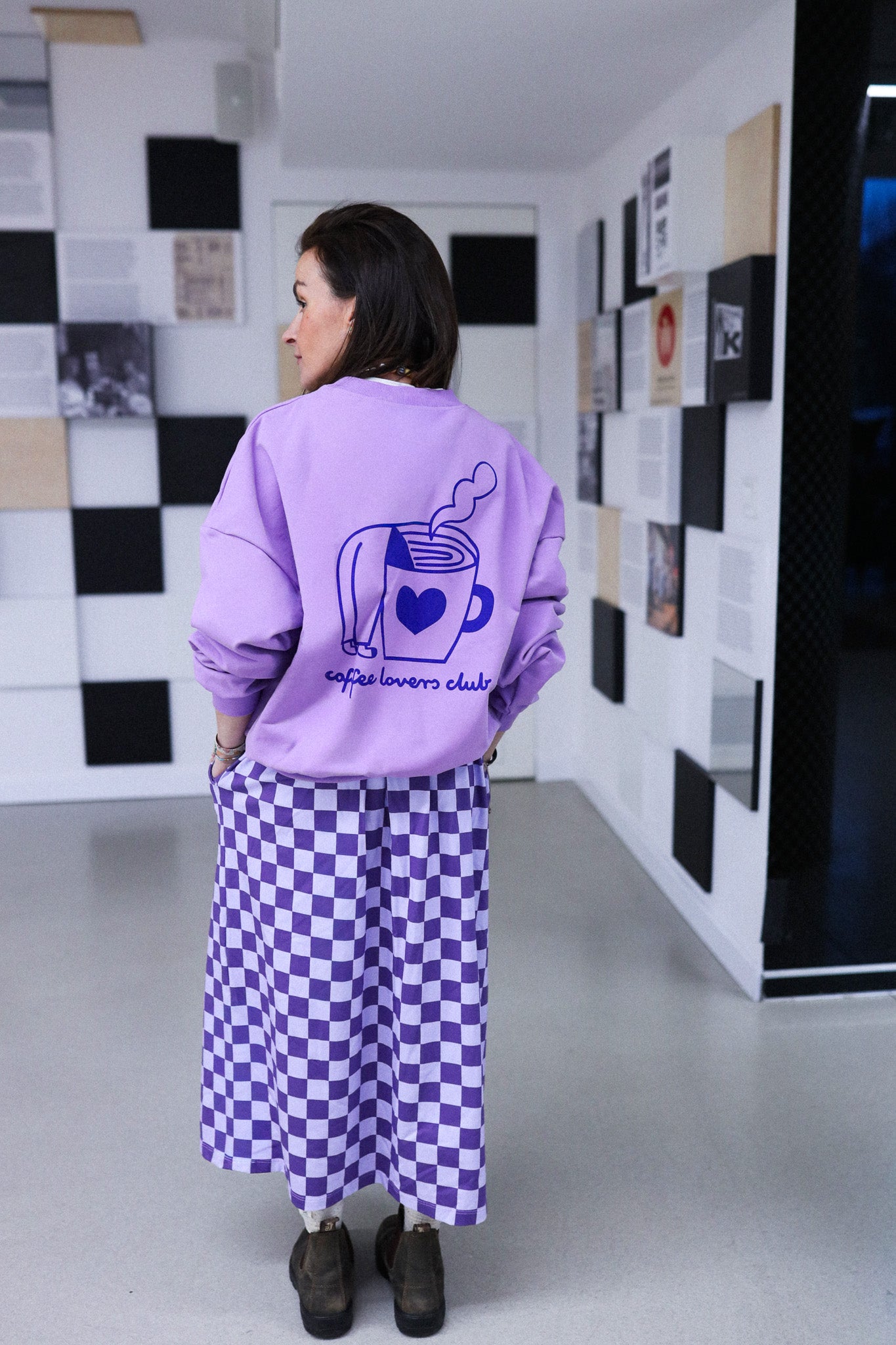 SCHACHBRETT LILA - ERWACHSENEN ROCK