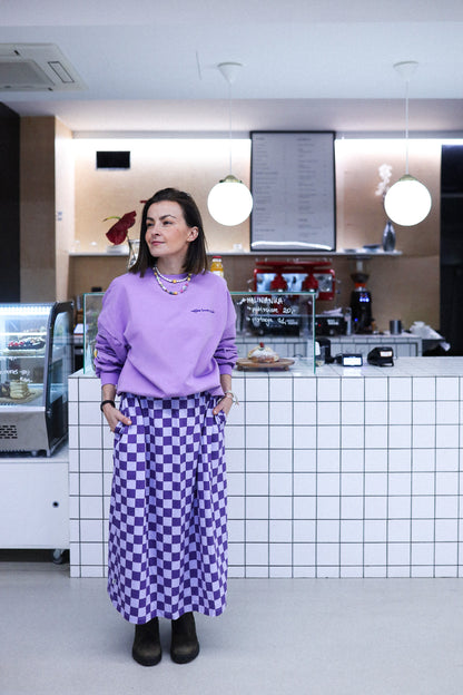 SCHACHBRETT LILA - ERWACHSENEN ROCK