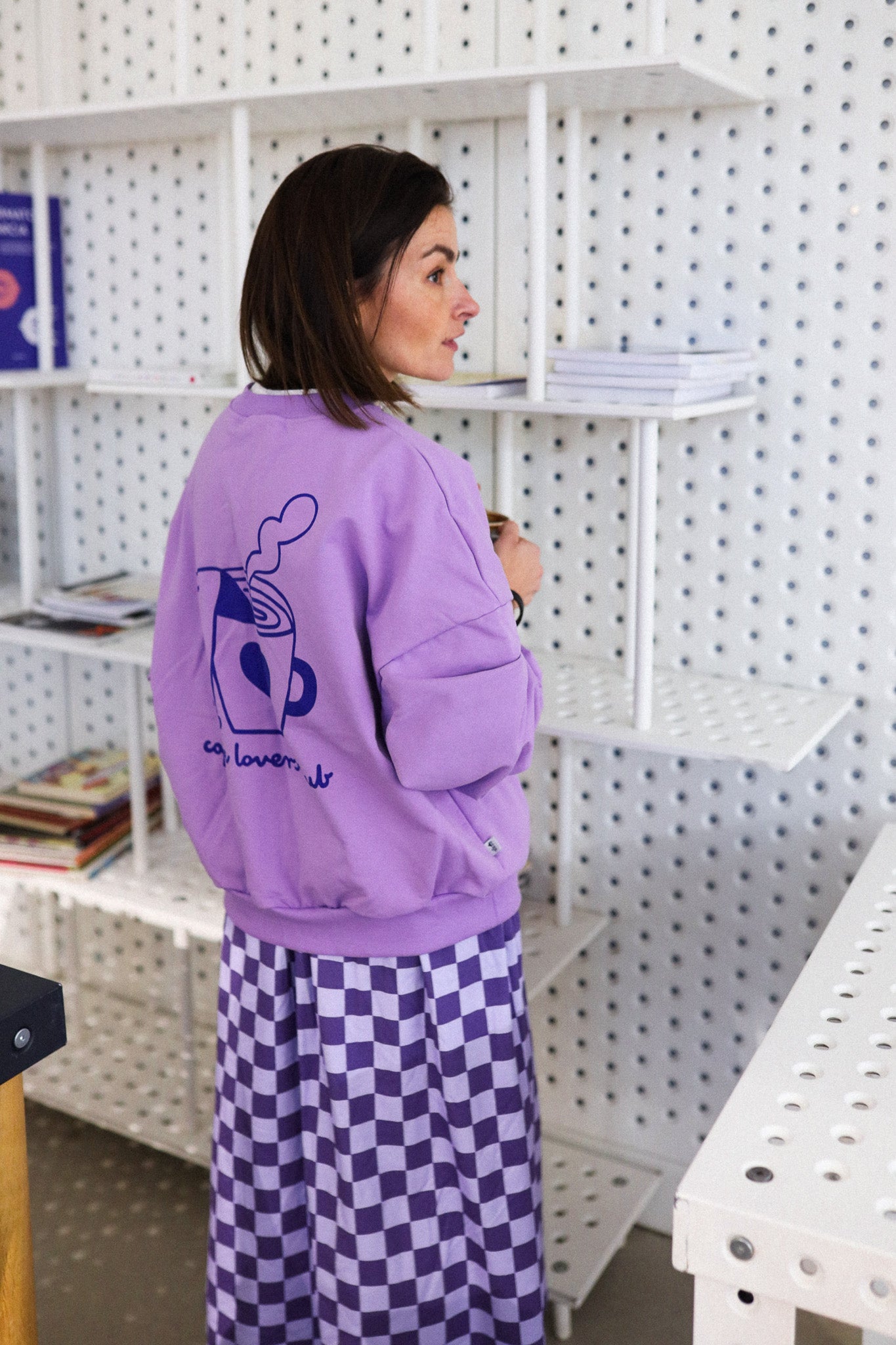 SCHACHBRETT LILA - ERWACHSENEN ROCK