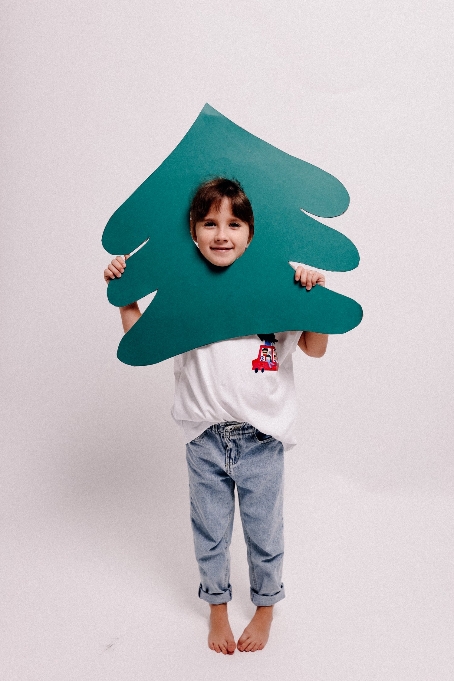 WEIHNACHTEN AUF WEIß KINDER OVERSIZED SHIRT