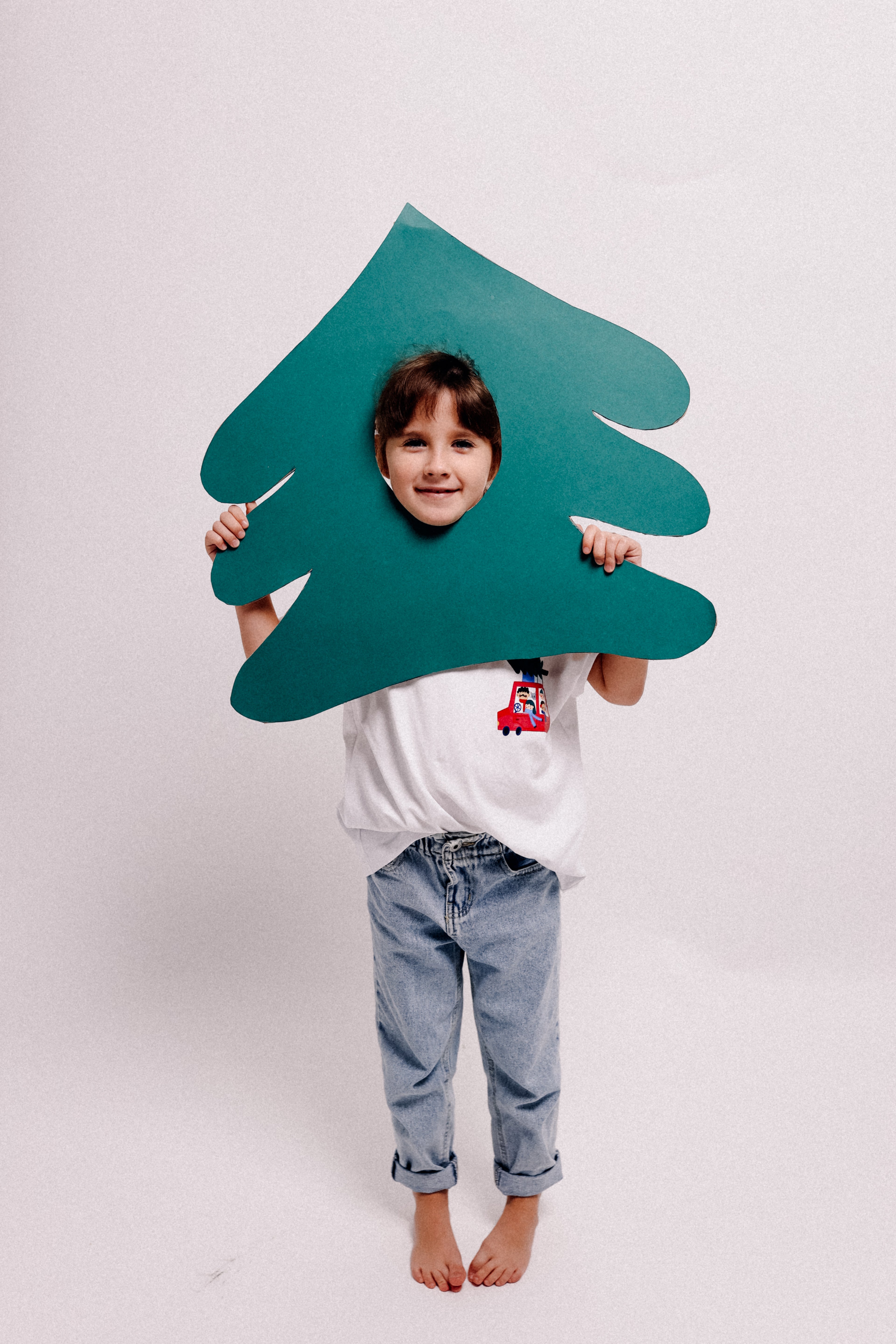 WEIHNACHTEN AUF WEIß KINDER OVERSIZED SHIRT