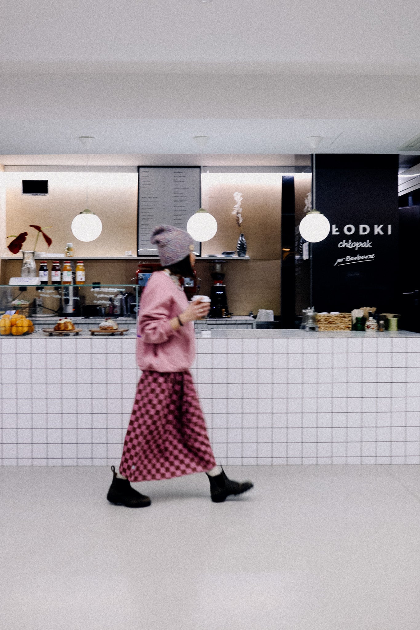 SCHACHBRETT ROSA + BRAUN - ERWACHSENEN ROCK