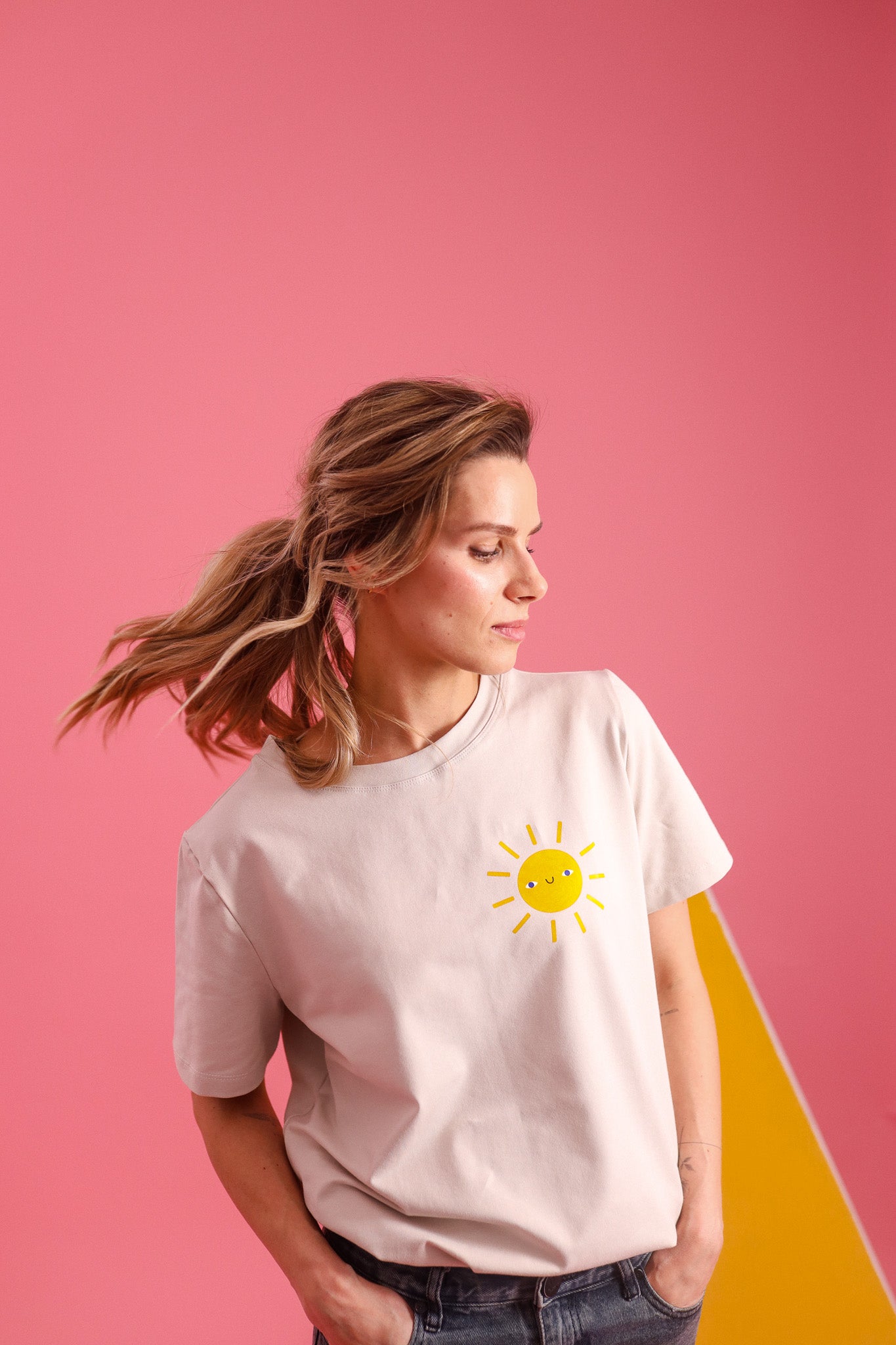 SONNE AUF CREME -  ERWACHSENEN T-SHIRT (ANFERTIGUNG CA. 14 TAGE)