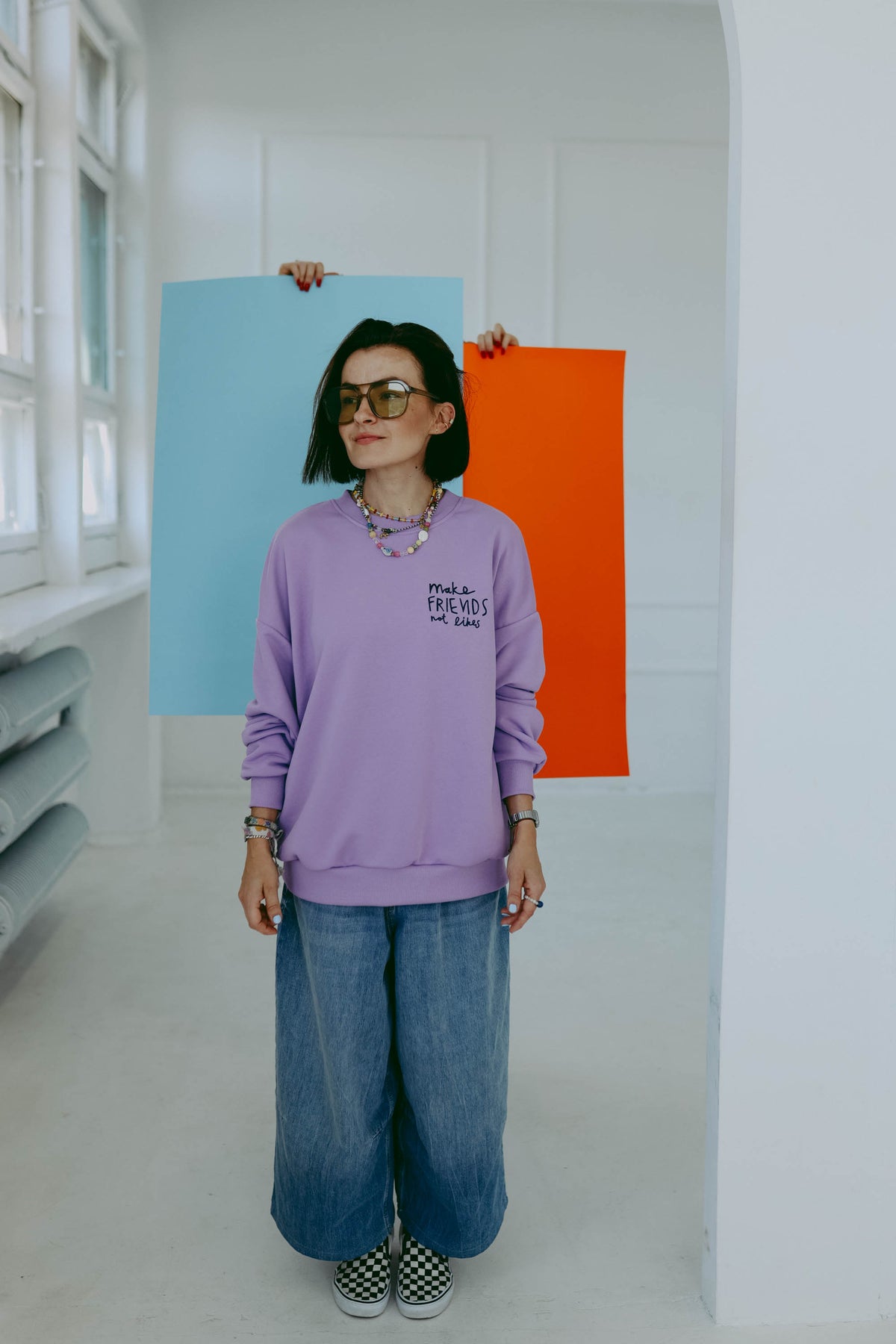 MAKE FRIENDS - OVERSIZED SWEATSHIRT - Halfbird x DGU Art Kollektion