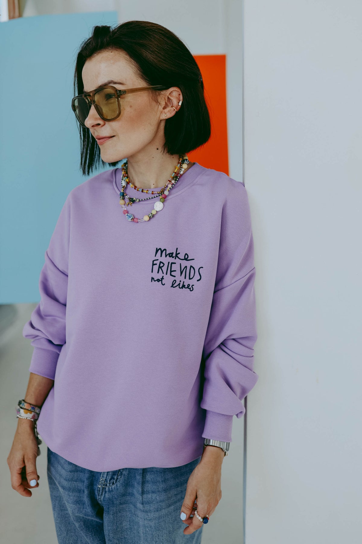 MAKE FRIENDS - OVERSIZED SWEATSHIRT - Halfbird x DGU Art Kollektion