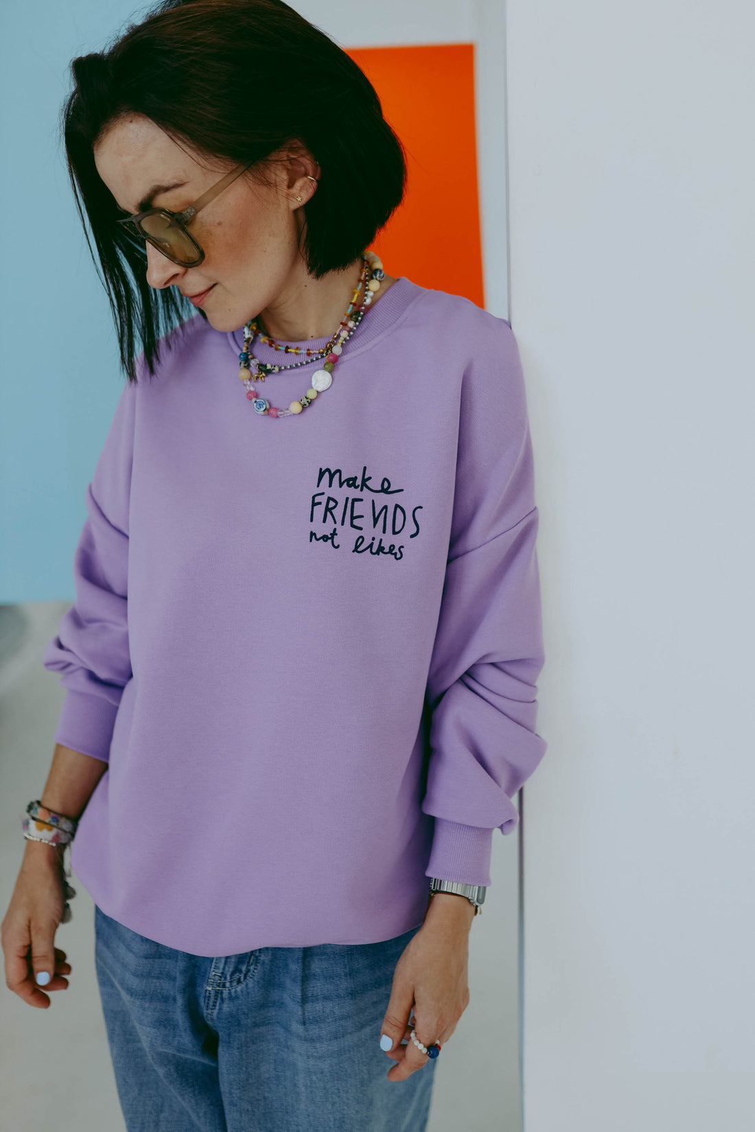 MAKE FRIENDS - OVERSIZED SWEATSHIRT - Halfbird x DGU Art Kollektion