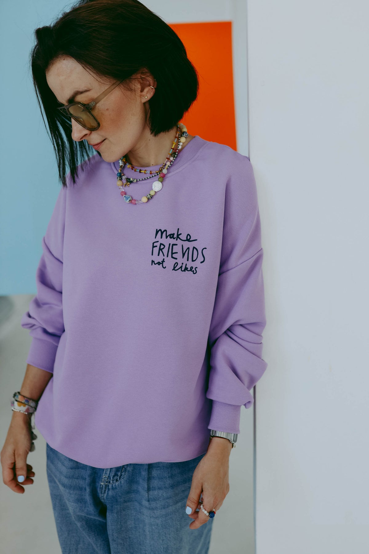 MAKE FRIENDS - OVERSIZED SWEATSHIRT - Halfbird x DGU Art Kollektion