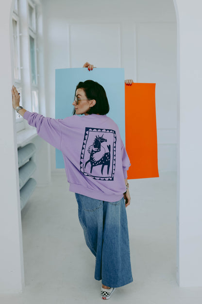 MAKE FRIENDS - OVERSIZED SWEATSHIRT - Halfbird x DGU Art Kollektion