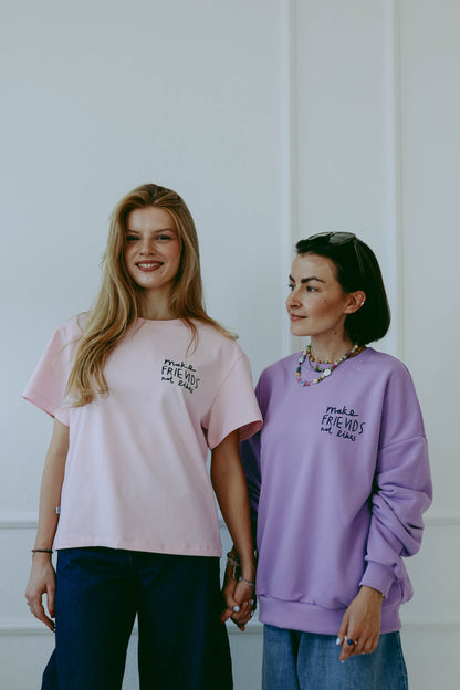 MAKE FRIENDS - OVERSIZED SWEATSHIRT - Halfbird x DGU Art Kollektion