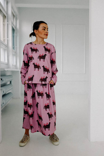 PRE ORDER - PFERDE AUF ROSA - LONGSLEEVE