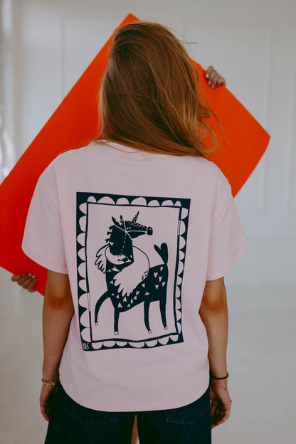 MAKE FRIENDS - BOXY T-SHIRT - Halfbird x DGU - ART Kollektion