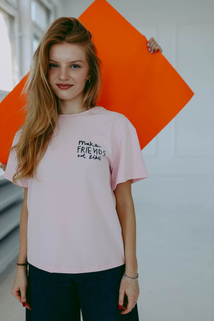MAKE FRIENDS - BOXY T-SHIRT - Halfbird x DGU - ART Kollektion