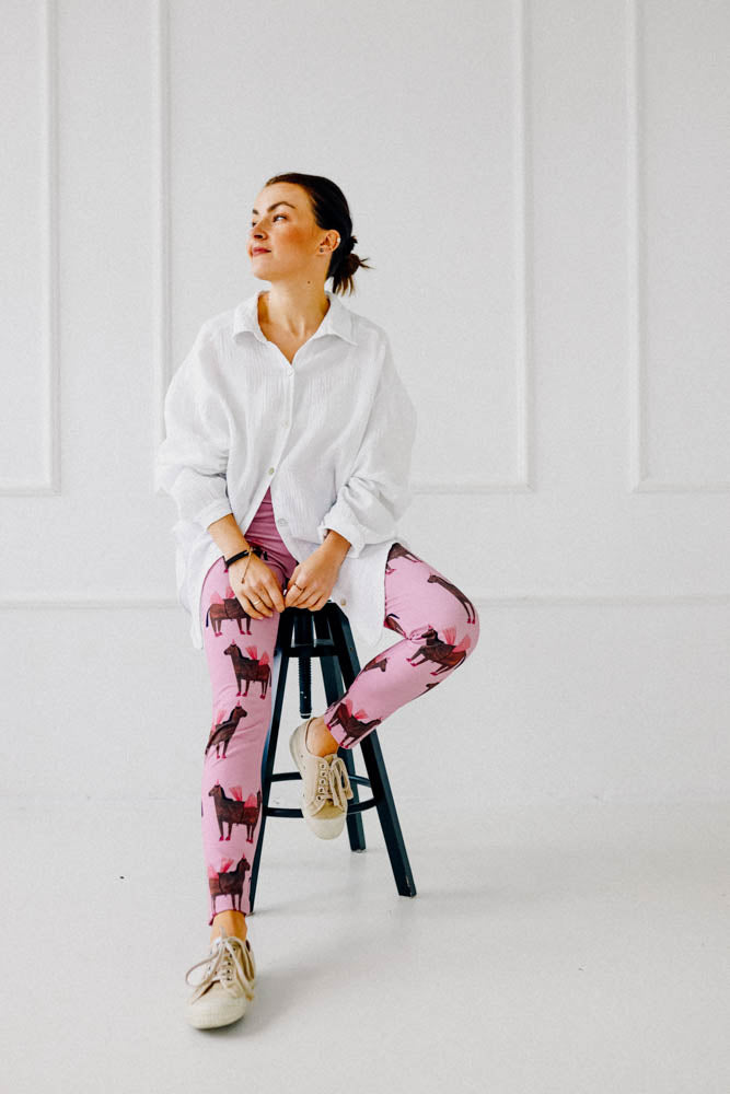 PFERDE AUF ROSA -  LEGGINGS