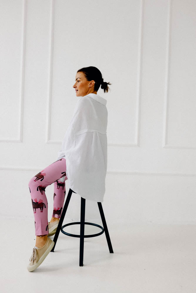 PFERDE AUF ROSA -  LEGGINGS