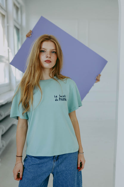 BRUST RAUS - BOXY T-SHIRT - Halfbird x DGU - ART Kollektion