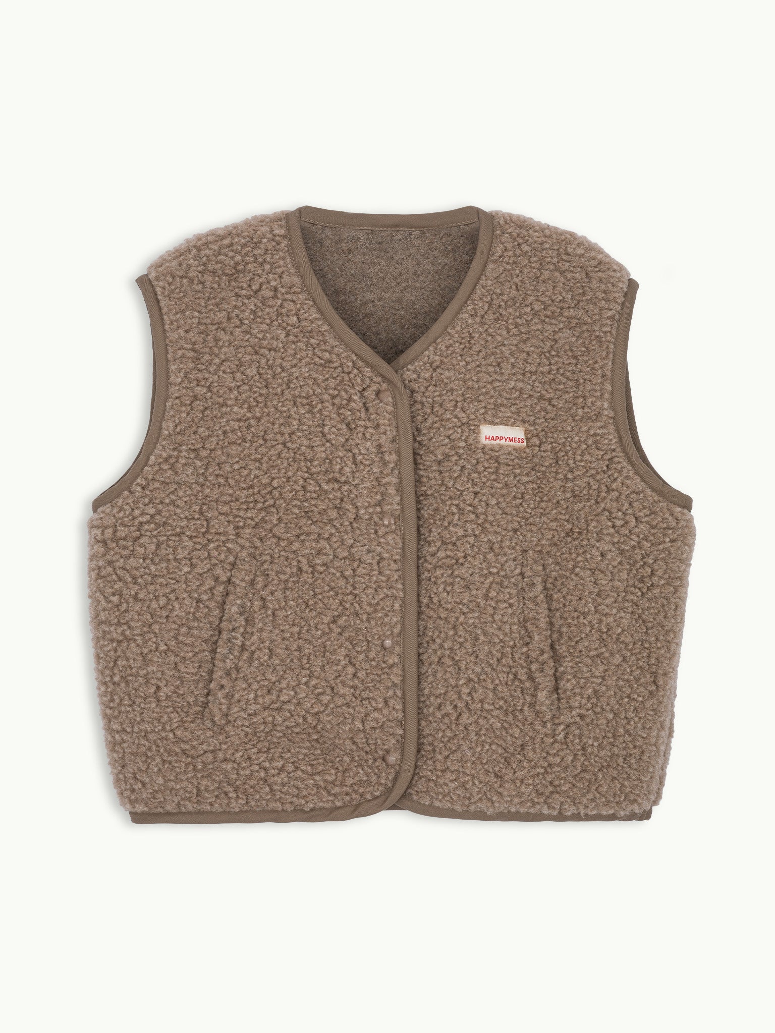 WESTE 100% WOLLE (MERINO) - HASELNUSS