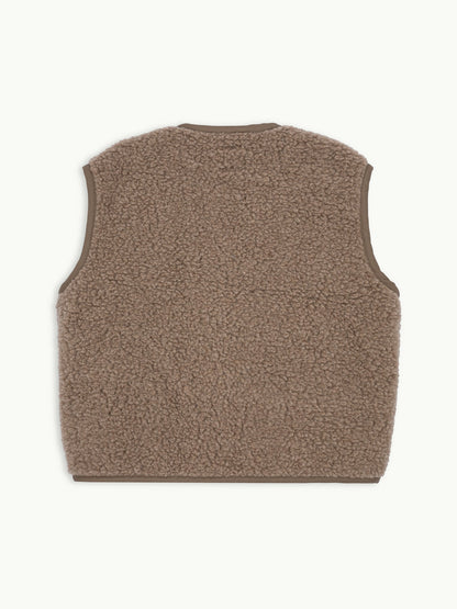 WESTE 100% WOLLE (MERINO) - HASELNUSS