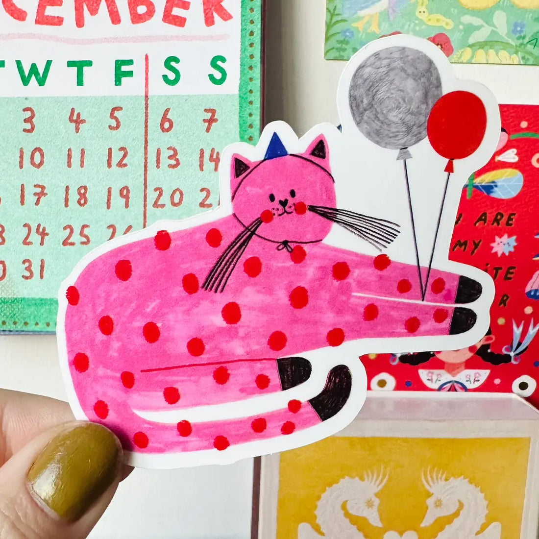PINK CAT - AUFKLEBER