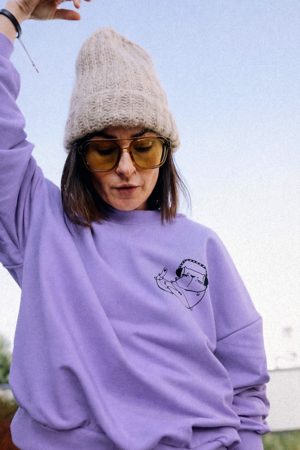 PRE ORDER - MUSIK AN WELT AUS - SWEATSHIRT LILA