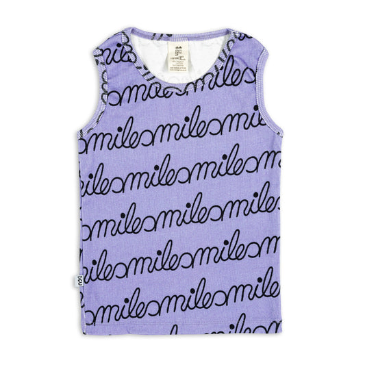 SMILESMILESMILE TANK TOP RIBBED