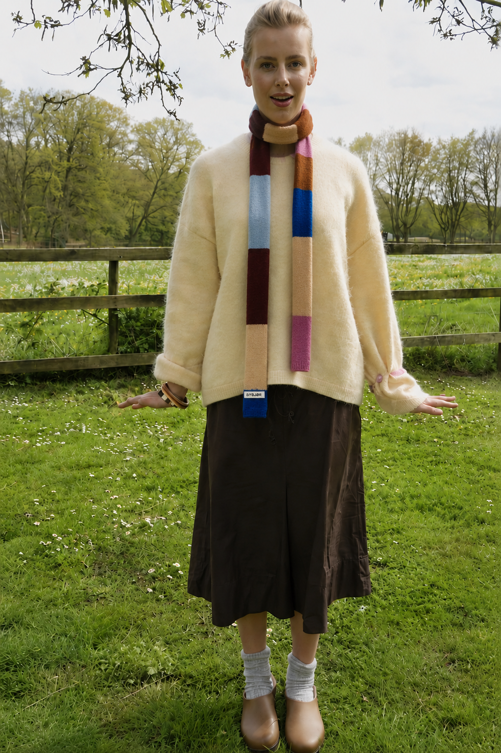 RIBBON SCARF -MULTICOLOR