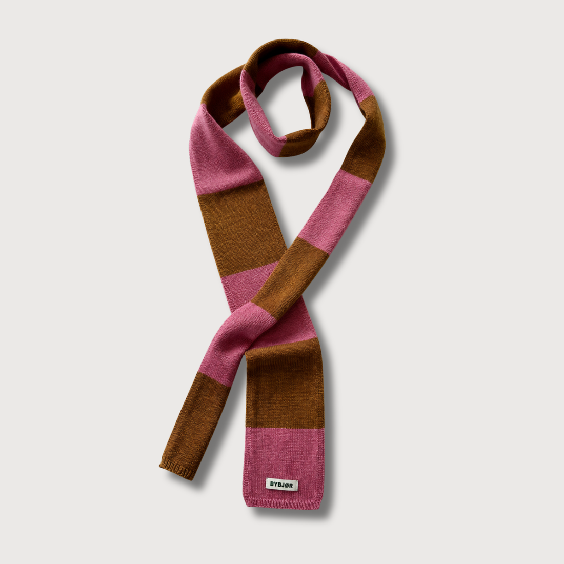 RIBBON SCARF - ROSA + CARAMEL