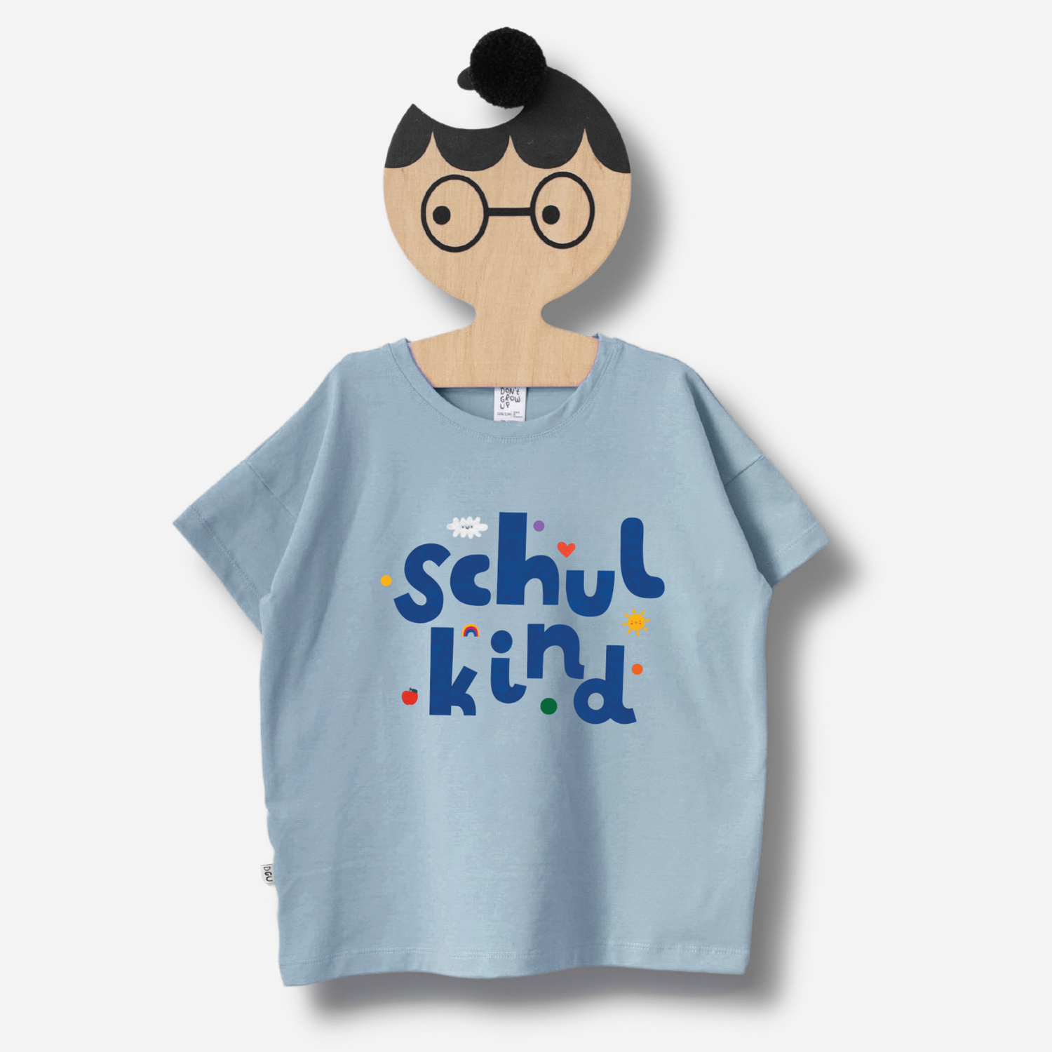 SCHULKIND - KINDER OVERSIZE SHIRT - HELLBLAU